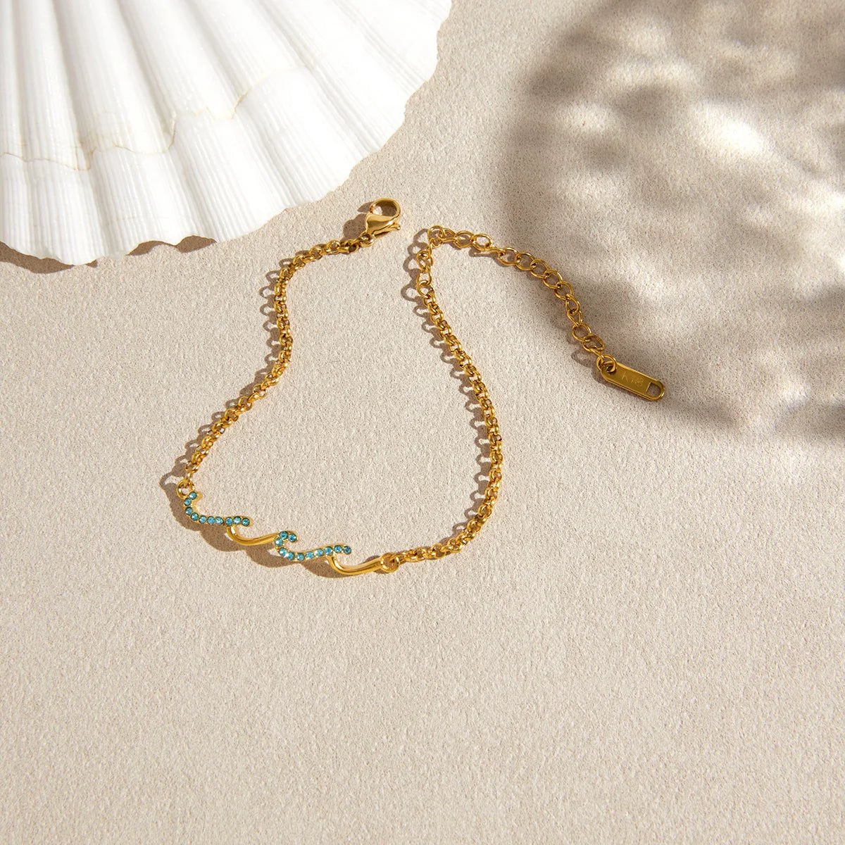 Blue Crystal Wave Bracelet