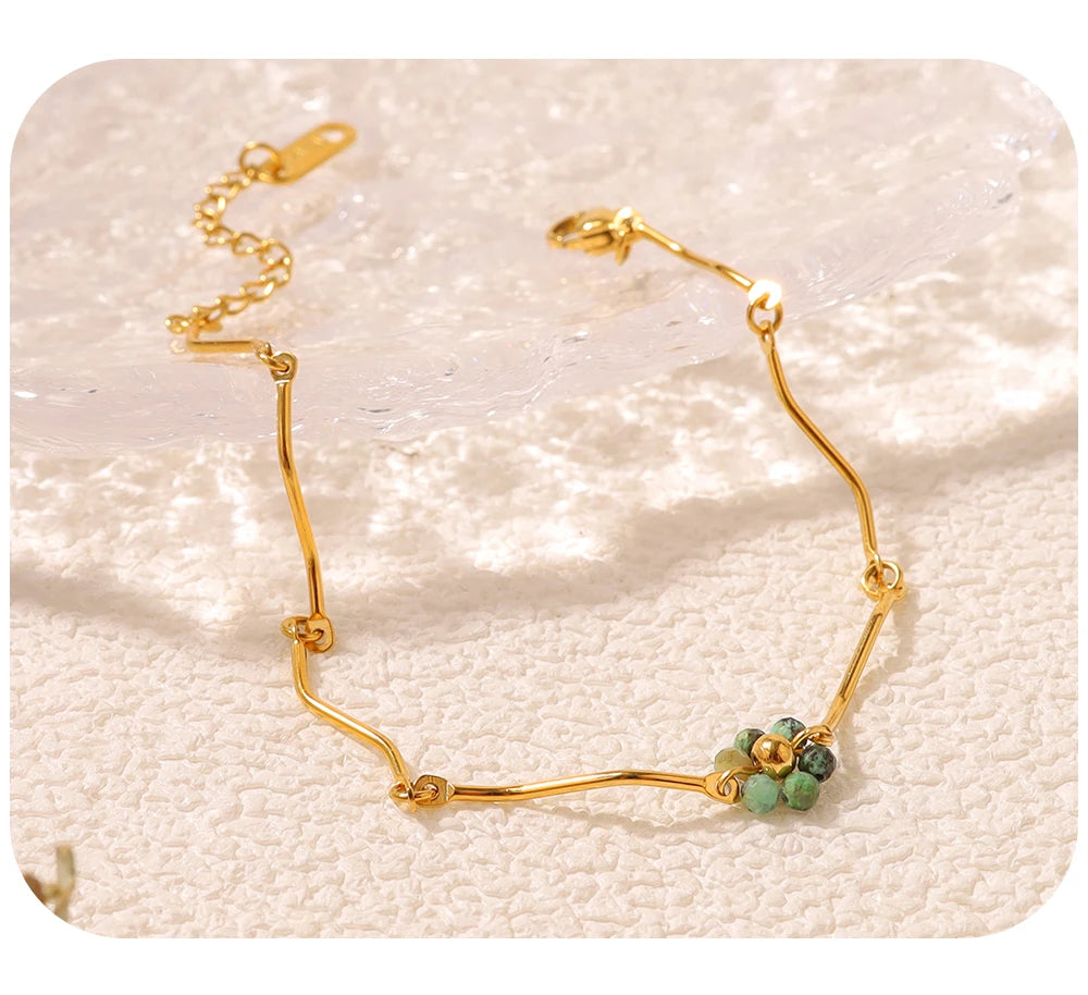 Natural Stone Charm Bracelet