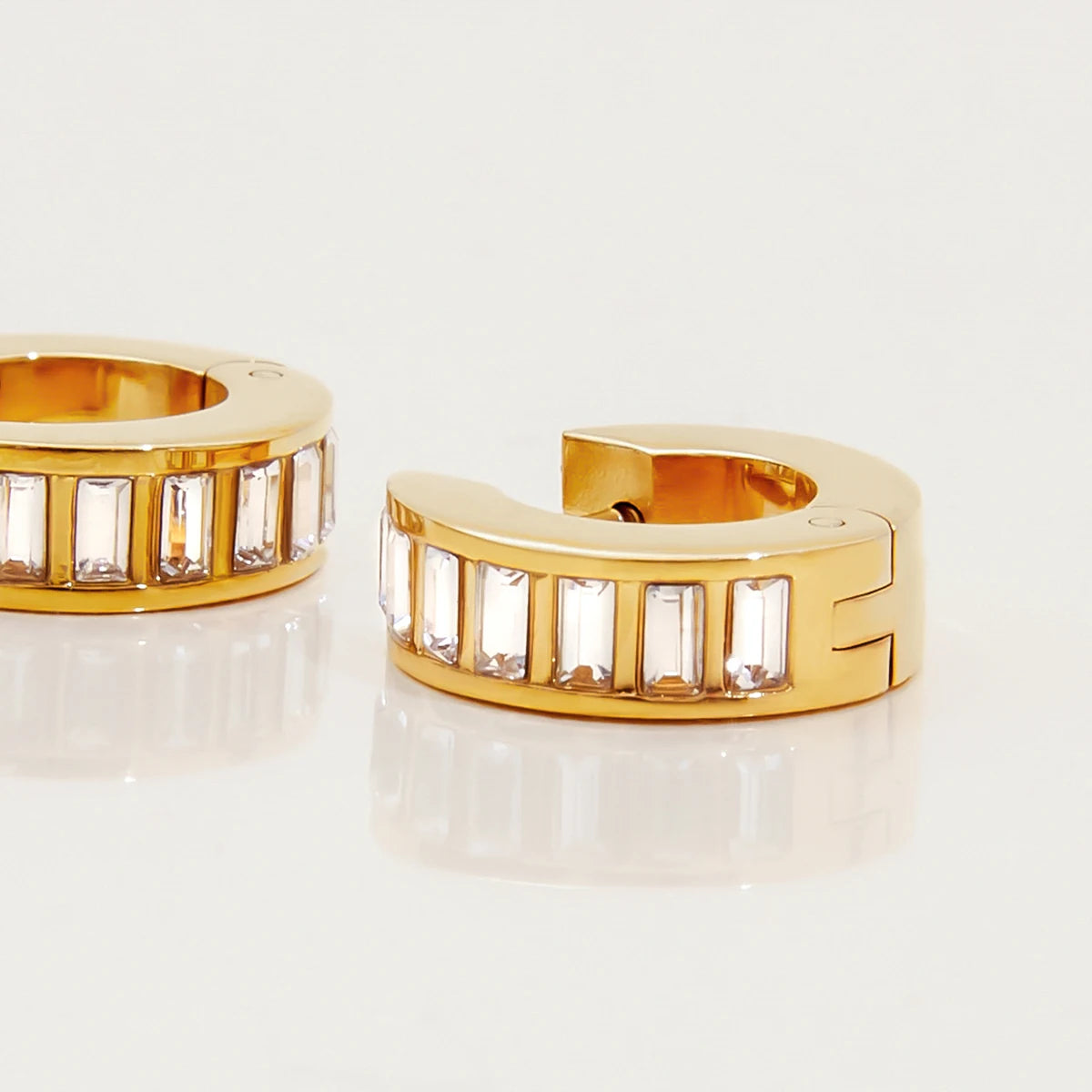 Rhinestone Hoop Earrings