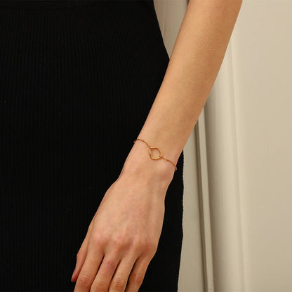 Circle Clip Bead Bracelet