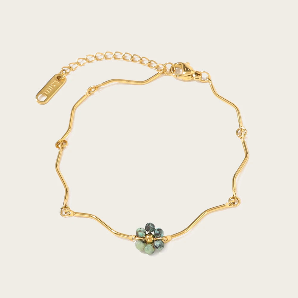 Natural Stone Charm Bracelet