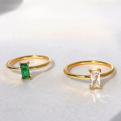 Zirconia Square Ring
