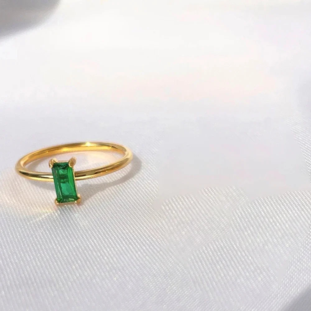 Zirconia Square Ring