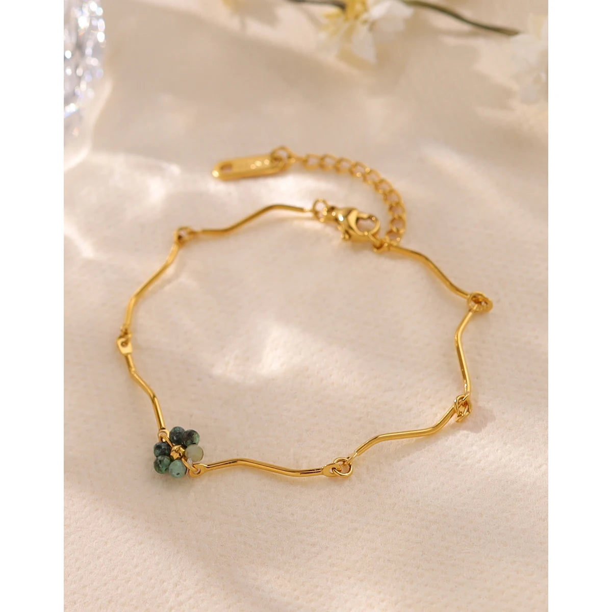 Natural Stone Charm Bracelet
