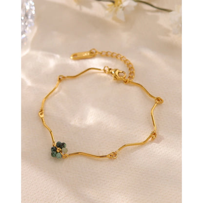 Natural Stone Charm Bracelet