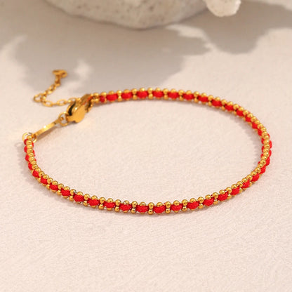 Lucky Red Rope Bracelet — 18K Gold Plated