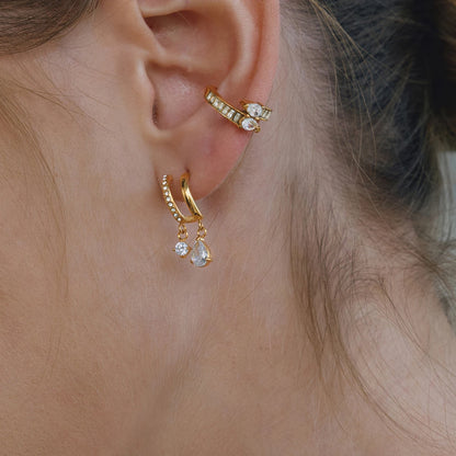 Wavy Rhinestone Earrings