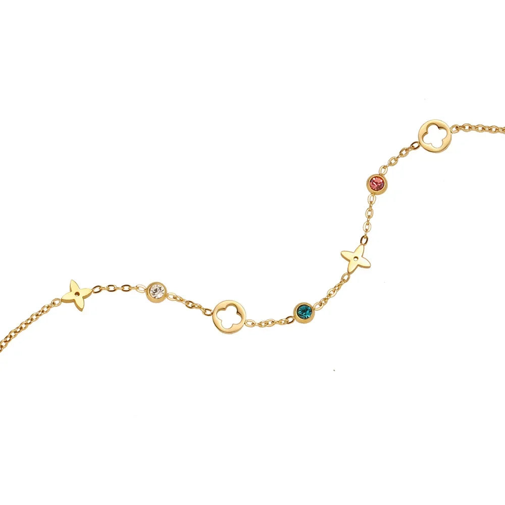 Four Leaf Flower Bracelet