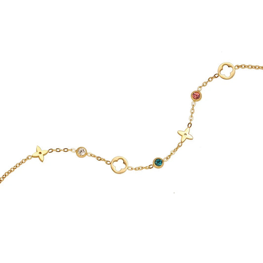 Four Leaf Flower Bracelet