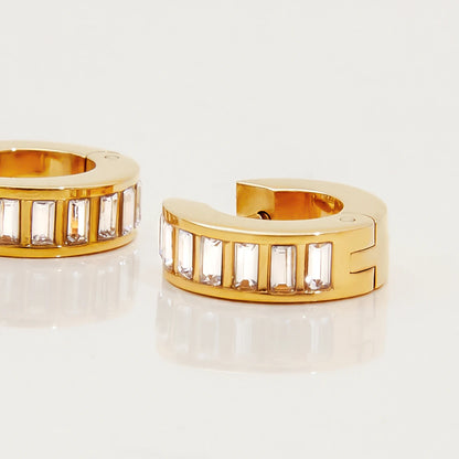 Rhinestone Hoop Earrings
