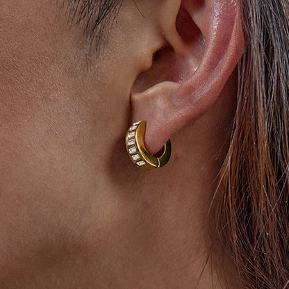Rhinestone Hoop Earrings