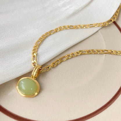 Green Aventurine Jewelry Set — 18K Gold Plated