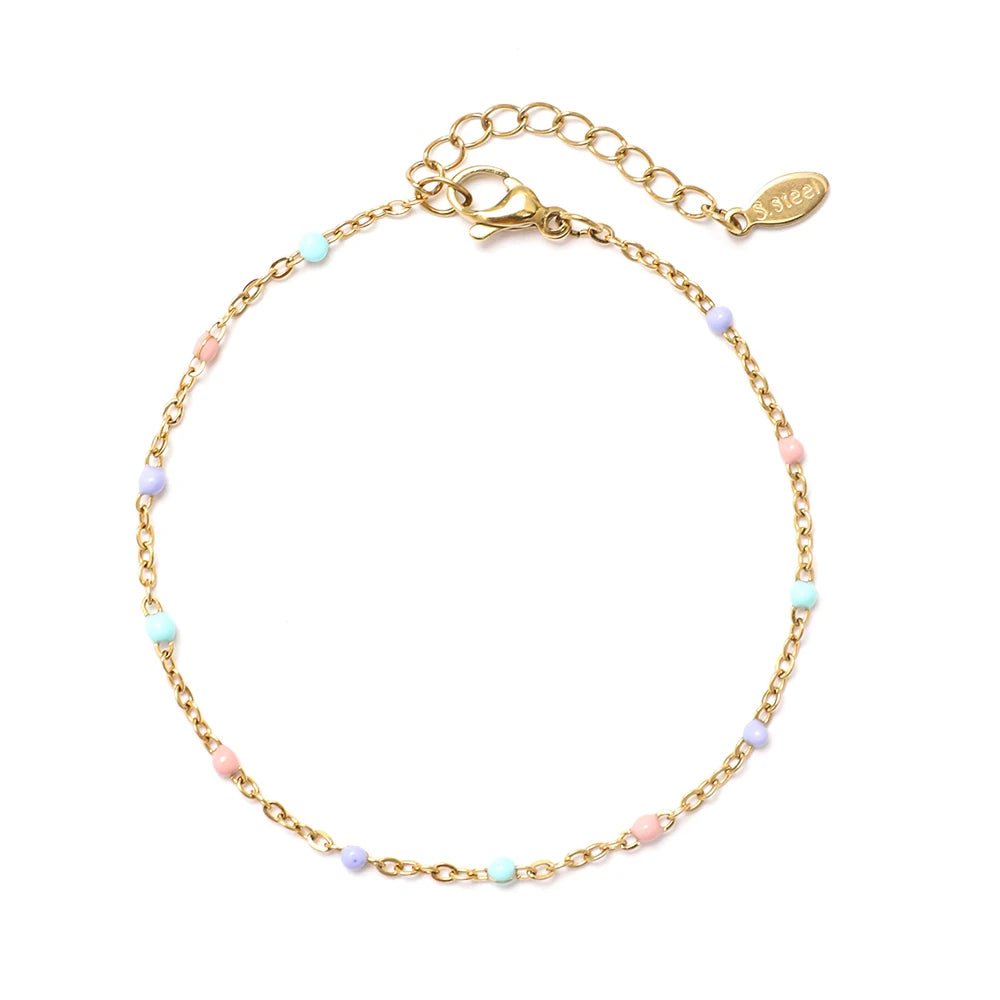 Coloured Link Chain Bracelet