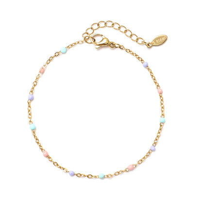 Coloured Link Chain Bracelet