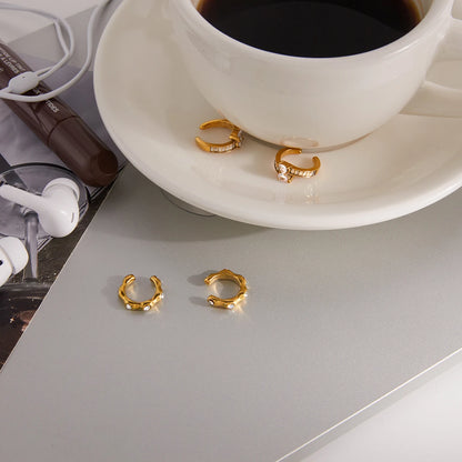 Wavy Rhinestone Earrings