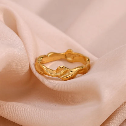 Hammered Wave Ring